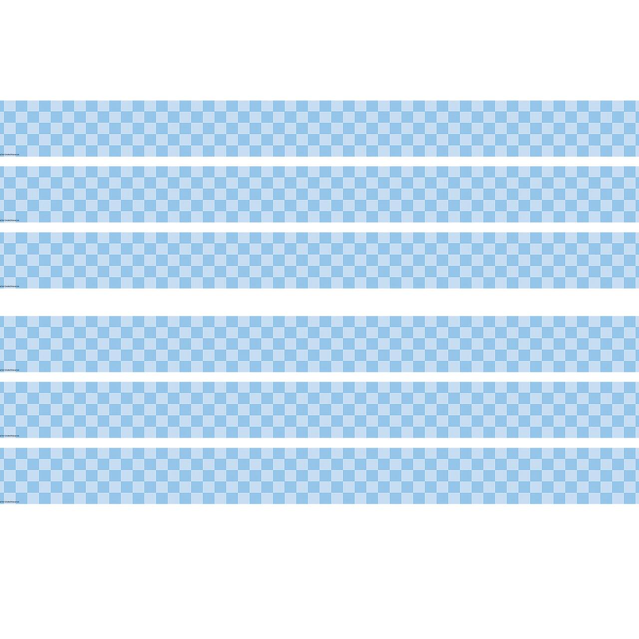 Teacher Created Resources® Cool for School Blue Checkers Border Trim, 6 Packs of 30